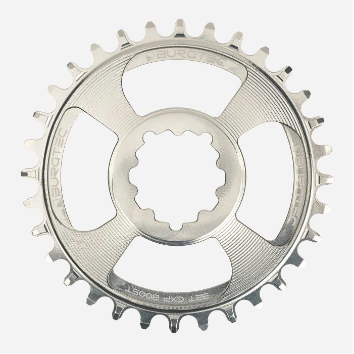 Burgtec GXP Boost 3mm Offset Thick Thin Chainring - 30t - Rhodium Silver
