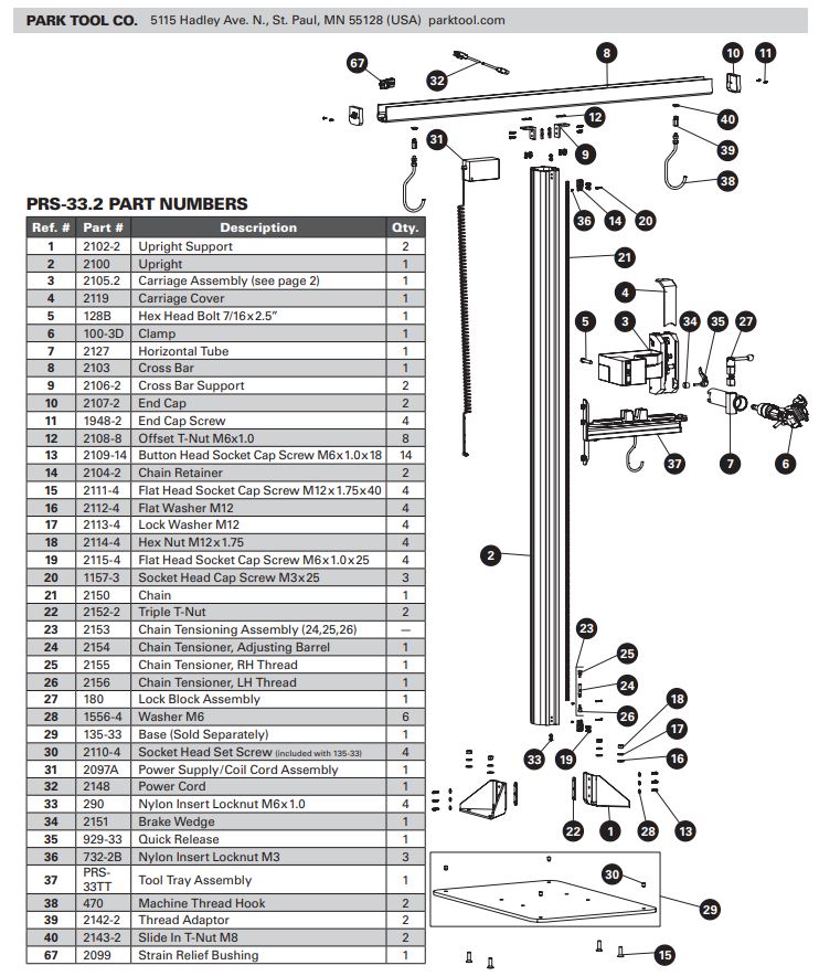 PRS-33.2 Part List 1 of 2