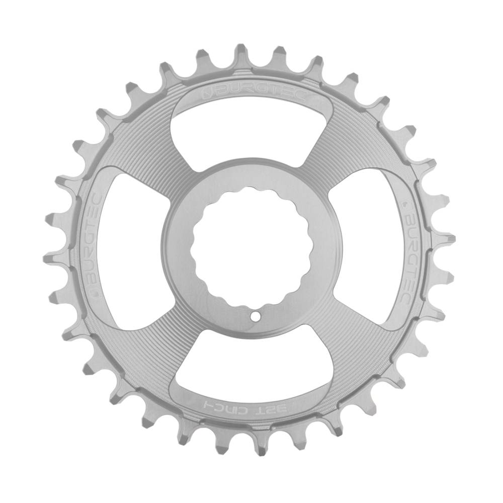 Burgtec Cinch Thick Thin Chainring - 28t - Rhodium Silver