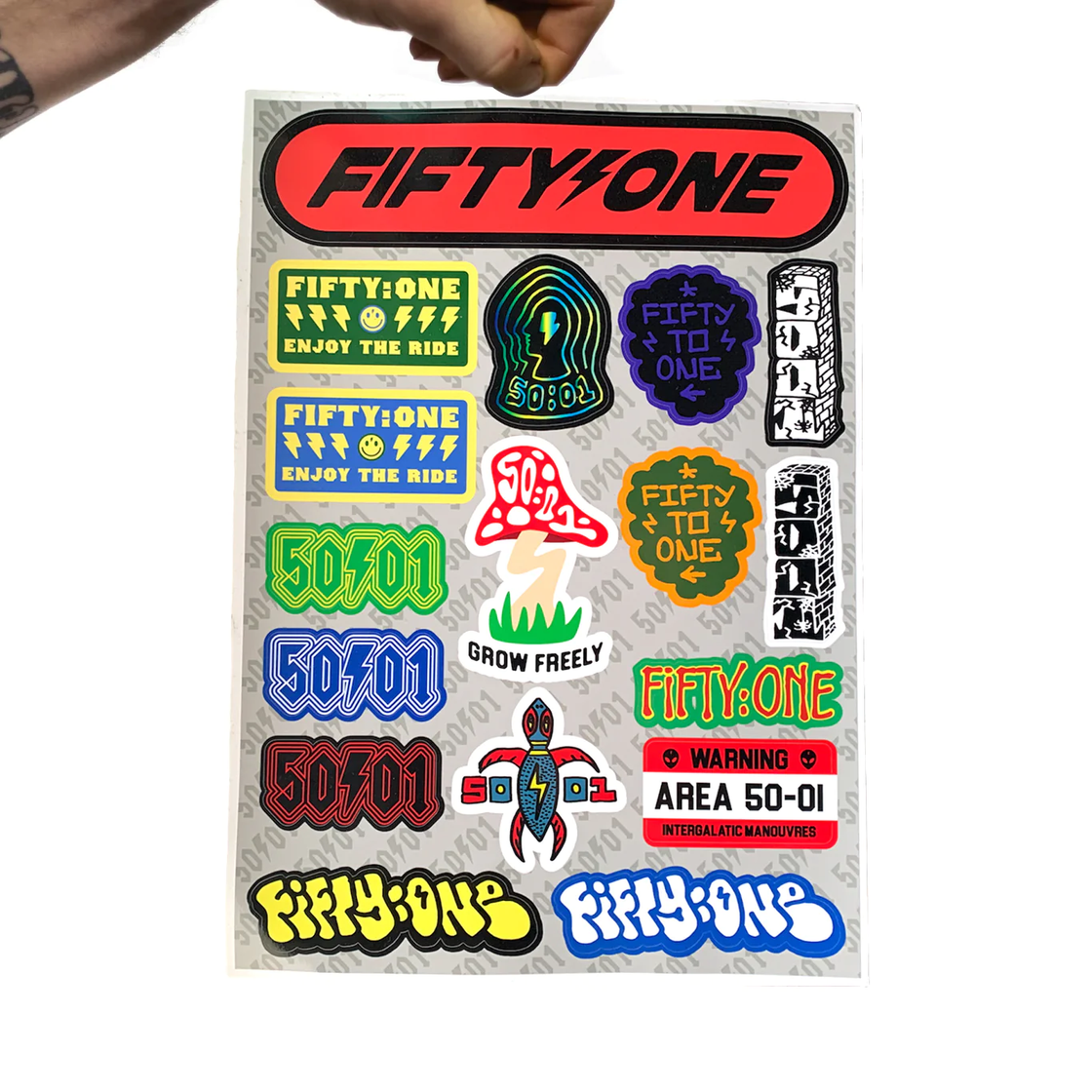 50to01 INTERGALATIC MANOUVRES STICKER SHEET brobike