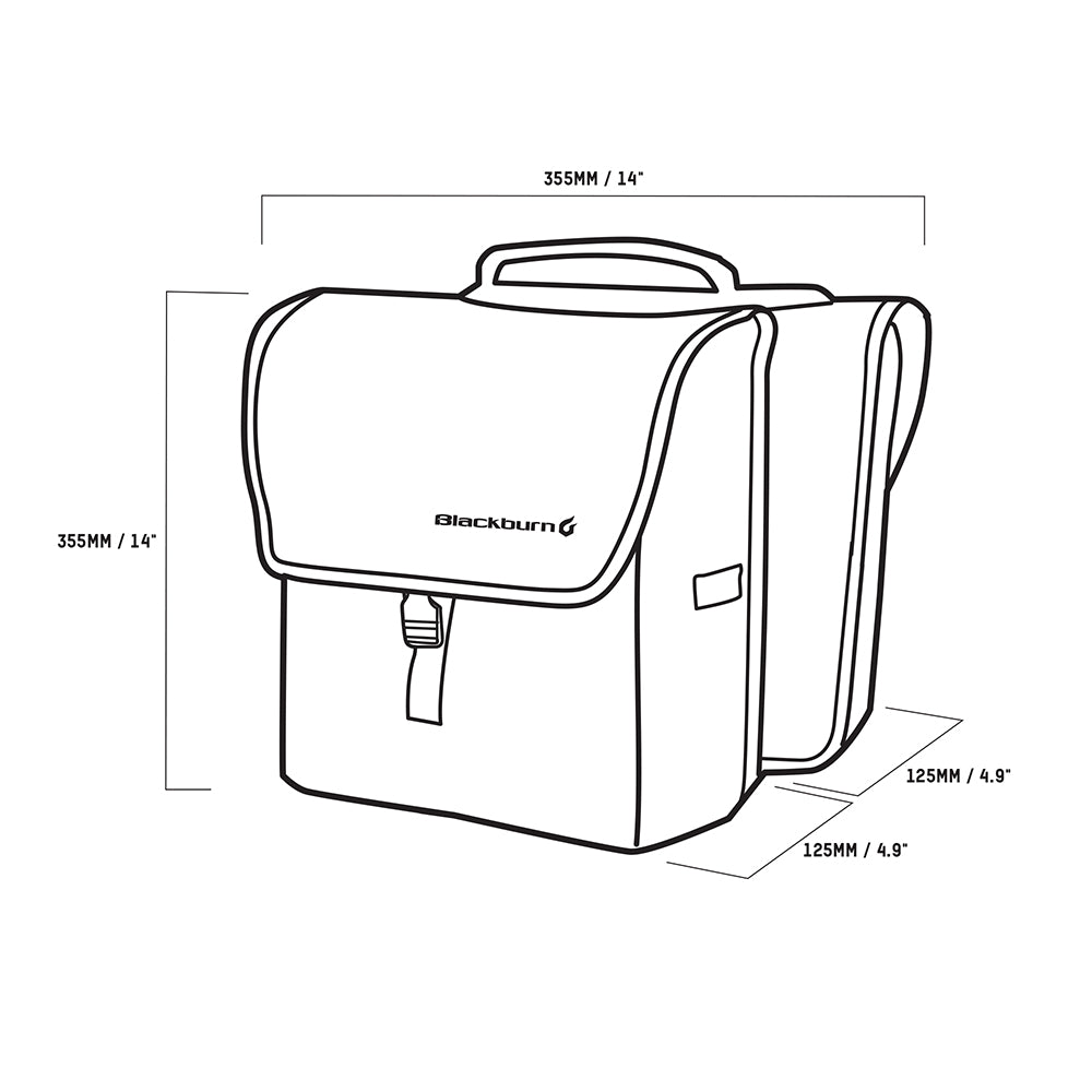 Blackburn Local Saddle Bag dimentions